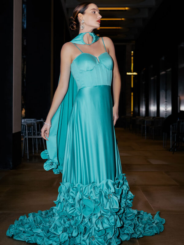 Turquoise-gown