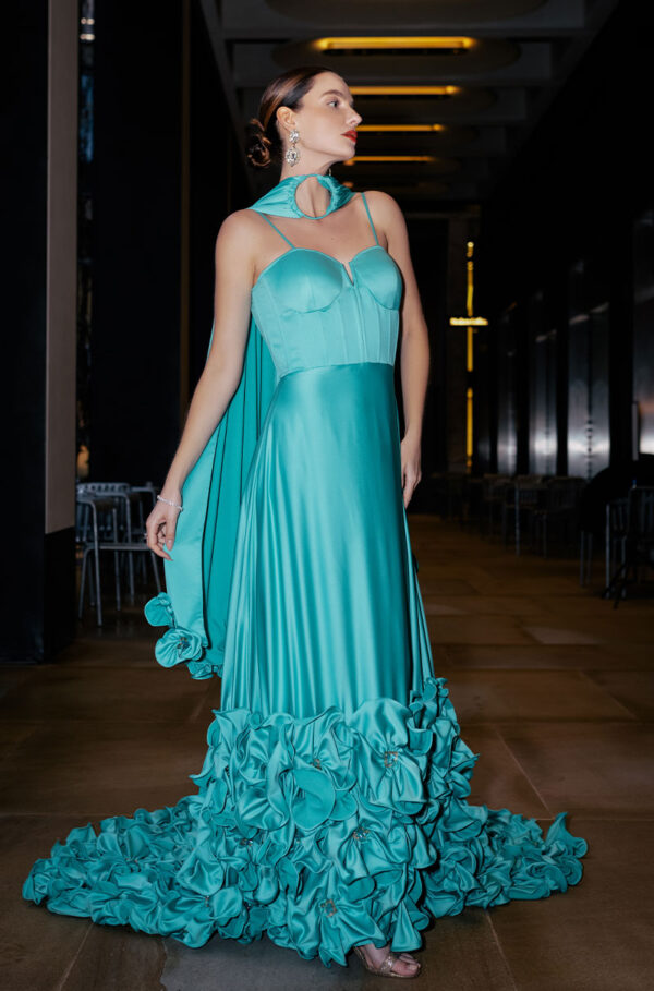Turquoise-gown